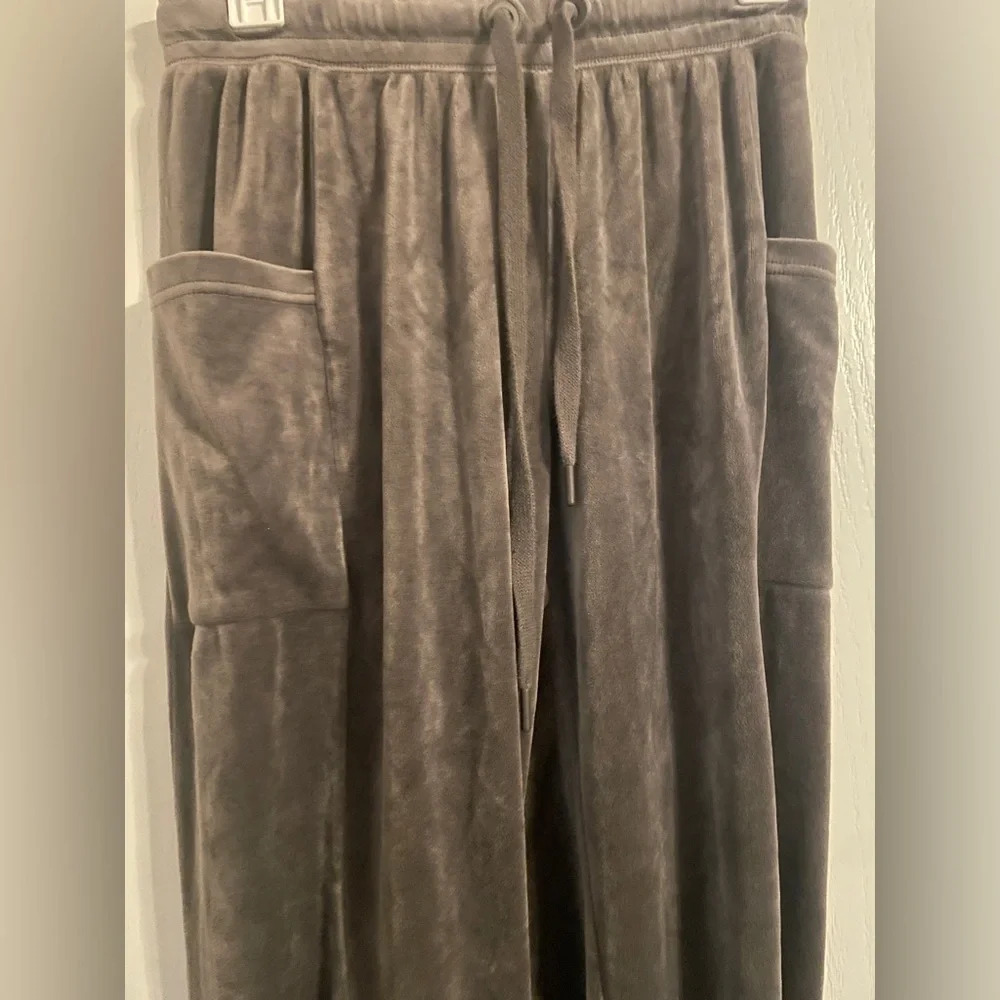 Offline by Aerie Gray Velvet Velour Joggers Sz XS‎ Pockets Soft Cozy - Picture 4 of 7